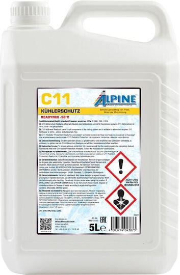 Alpine Ready for Use Engine Coolant for Car G11 -36°C Blue 5lt