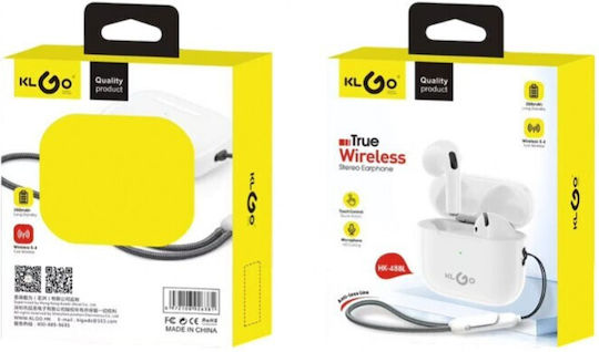 KLGO HK-48BL In-ear Bluetooth Handsfree Earphones with Charging Case White