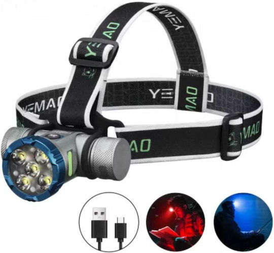 Rechargeable LED Head Flash Light IPX4 with Maximum Brightness 3000 Lumen