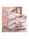 Kids Desk made of Melamine Pink 75.5x48.5x101cm