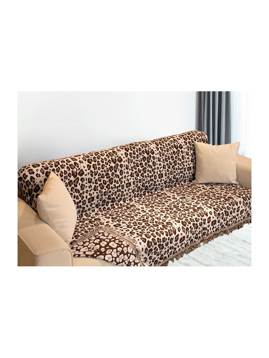 Four-Seater Sofa Throw 175x350cm Animal Print
