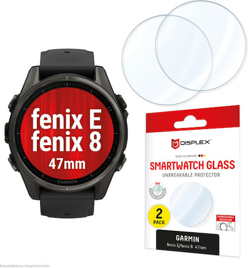 Displex Smartglass Garmin Watch Fenix E/8 47mm 2 Pack