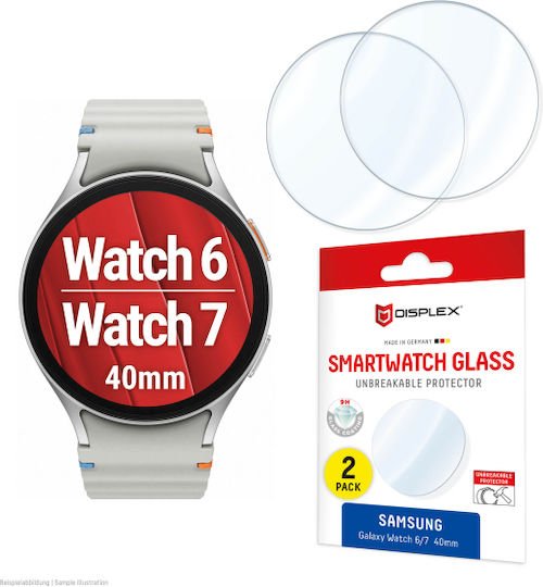 Displex Smartglass Samsung Galaxy Watch 6/7 40mm 2er Pack