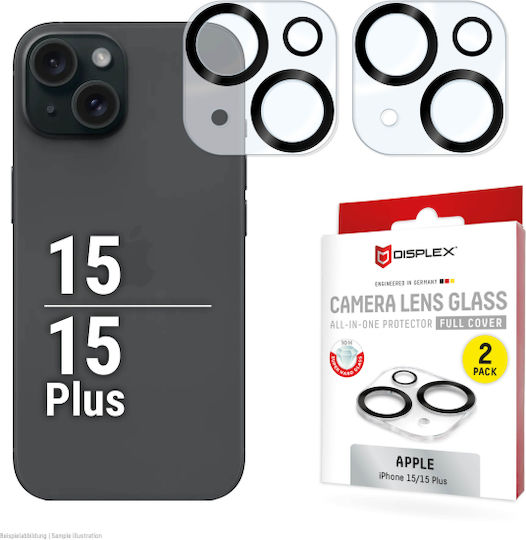 Displex Camera Protection Tempered Glass for the iPhone 15 / 15 Plus