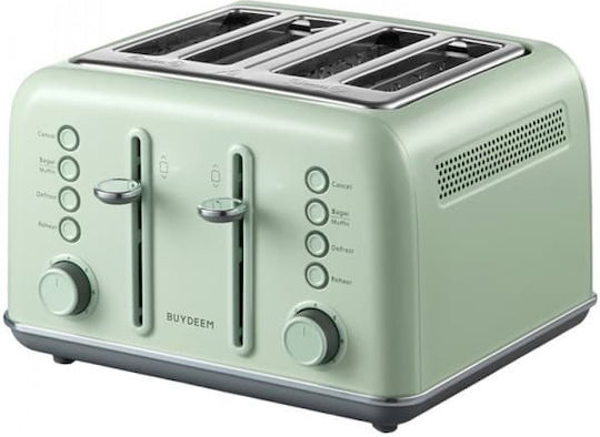 Buydeem Тостер Двуместна 1800W Зелена