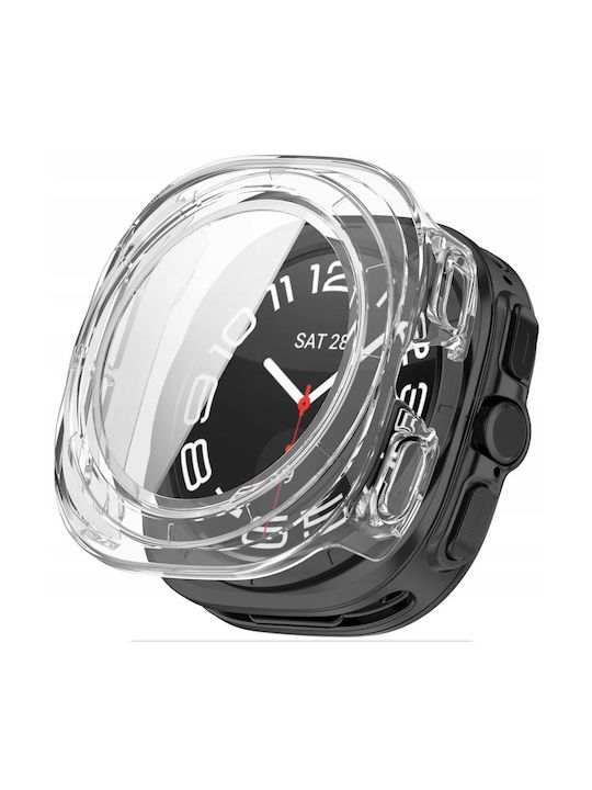 Tech-Protect Defense Plastic Case with Glass in Transparent color for SAMSUNG GALAXY WATCH ULTRA 2024 / 2025 47 MM