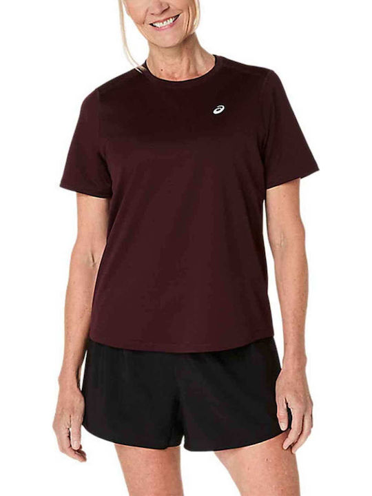 ASICS Γυναικείο T-shirt Μπορντό