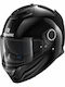 Shark Spartan Blank Black Motorradhelm Volles Gesicht ECE 22.05 mit Sonnenblende