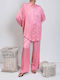 Women's Fabric Trousers Pink