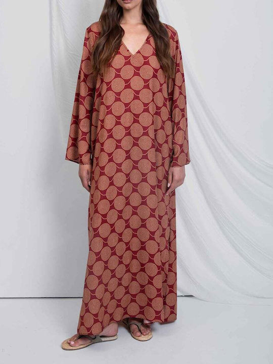 Maxi Damenkleid Burgundisch