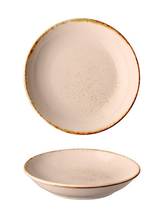 Teller Suppe aus Porzellan Orange 20cm 6Stück
