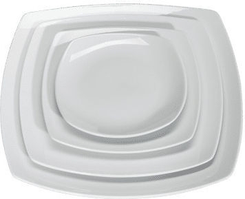 AXA Porcelaine Teller Untiefe Platz Weiß 30x26cm AXA Porcelaine Teller Untiefe Platz Weiß 30x26cm