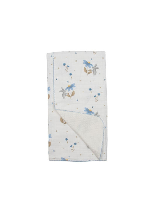 Papillon Kids Swaddle Blanket Light Blue 100x100cm.