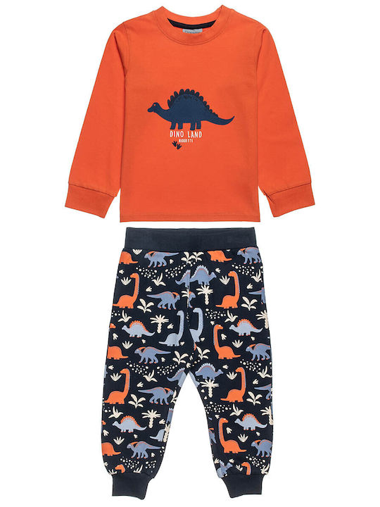 Alouette Kinder Schlafanzug Winterlich Orange