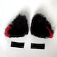 Helmet Ears Fur 2 Pcs Black
