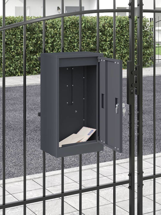vidaXL Cutie Poștală pentru Exterior Inox în Culoarea Gri 30x23x55cm