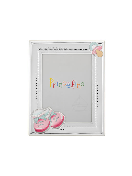 Themelidis Jewels Kids Wooden Photo Frame in Silver Color 13x18cm