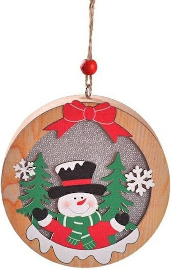 Holz Weihnachtsfigur Schneemann Runde