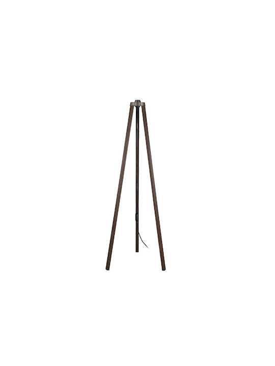 GloboStar Tripod Stehleuchte H120xB38cm. mit Fassung für Lampe E27 Braun