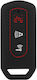 Key Case Silicone 3 Buttons Honda Black