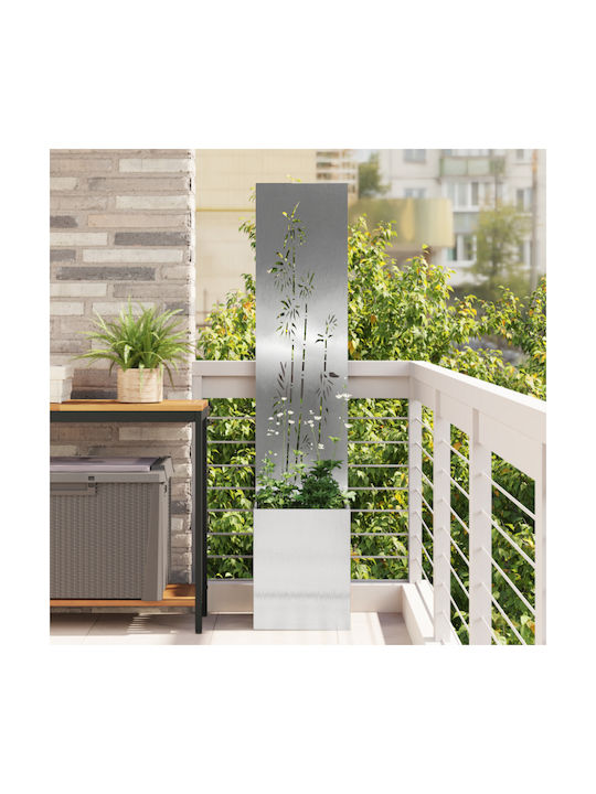 vidaXL Topf Metallisch Silver 32x140cm.