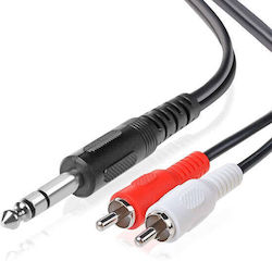 6.3mm male - RCA male 1.5m