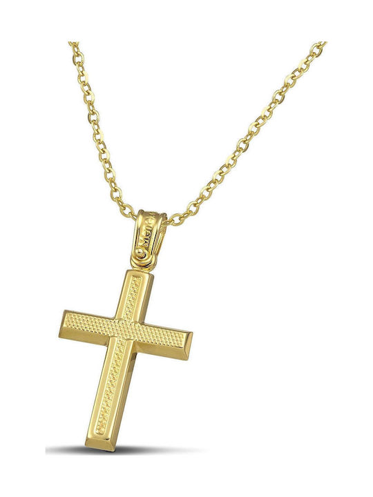 Themelidis Jewels Мъжки Златен Кръст 14K с Верижка