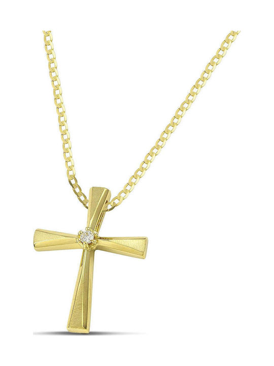 Themelidis Jewels Дамски Златен Кръст 14K с Вер...