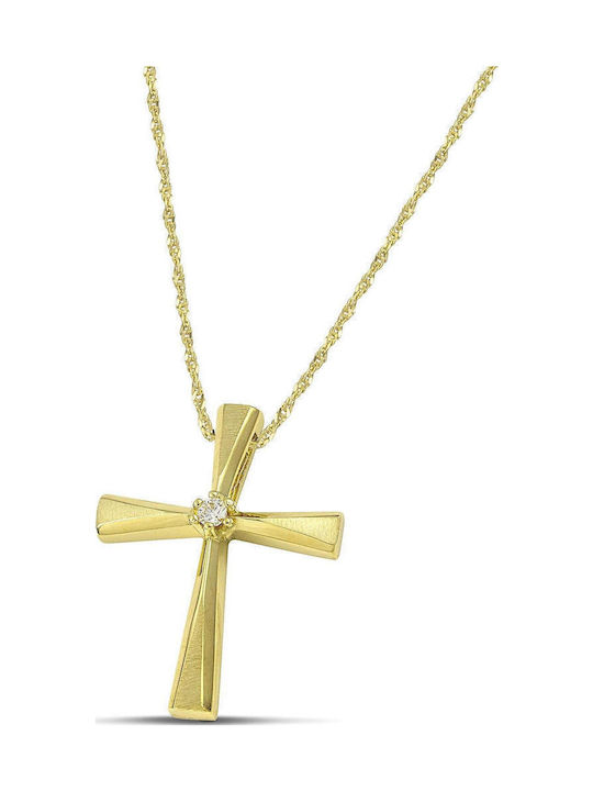 Themelidis Jewels Дамски Златен Кръст 14K с Вер...