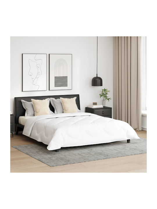 vidaXL Duvet Set Double with Microfiber Filling 200x220cm White 3pcs