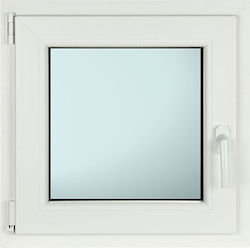 Aufklappbar Fenster PVC B60xH60cm Aufklappbar Fenster PVC B60xH60cm