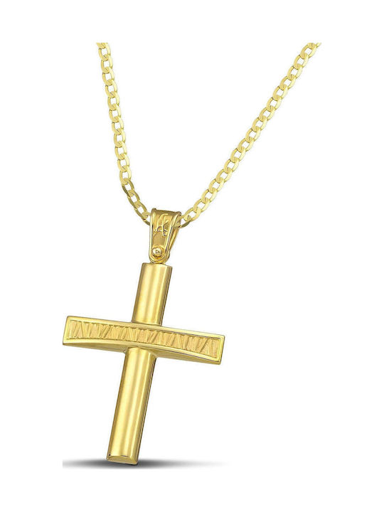 Themelidis Jewels Femeiesc Aur Cruce 14K cu Lanț