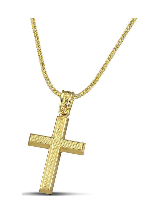 Themelidis Jewels Мъжки Златен Кръст 14K с Верижка