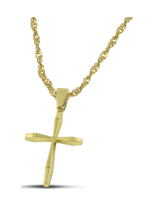 Themelidis Jewels Ανδρικός Χρυσός Σταυρός 14Κ μ...