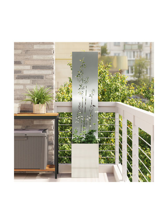 vidaXL Topf Metallisch Silver 32x140cm.