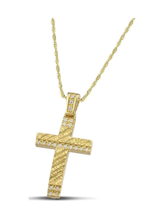 Themelidis Jewels Γυναικείος Χρυσός Σταυρός 14Κ...