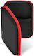 Deleycon Case for GPS Navigation Devices Up to 4 3" & 5" 14.6x9.3x3.4cm Durable Shockproof 2 Internal Pockets Mesh Pockets Red