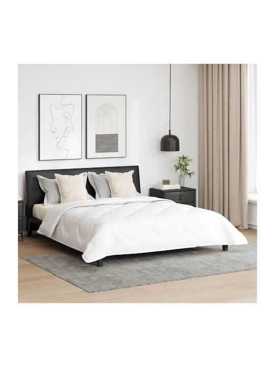 vidaXL Σετ Πάπλωμα Υπέρδιπλο με Γέμιση Microfiber 220x260εκ. Λευκό 3τμχ