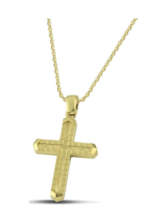 Themelidis Jewels Ανδρικός Χρυσός Σταυρός 14Κ μ...