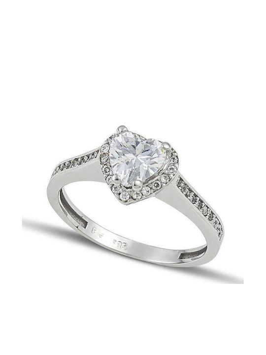 Themelidis Jewels Μονόπετρο Ροζέτα από Λευκόχρυ...