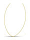 Themelidis Jewels Silver Chain Neck Spiral Gold-plated Thin Thickness 1.5mm and Length 50cm