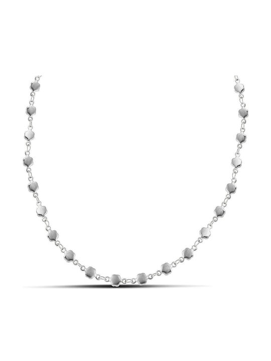 Themelidis Jewels Γυναικεία Αλυσίδα Λαιμού από Ανοξείδωτο Ατσάλι Λεπτή Πάχους 4.8mm και Μήκους 65cm