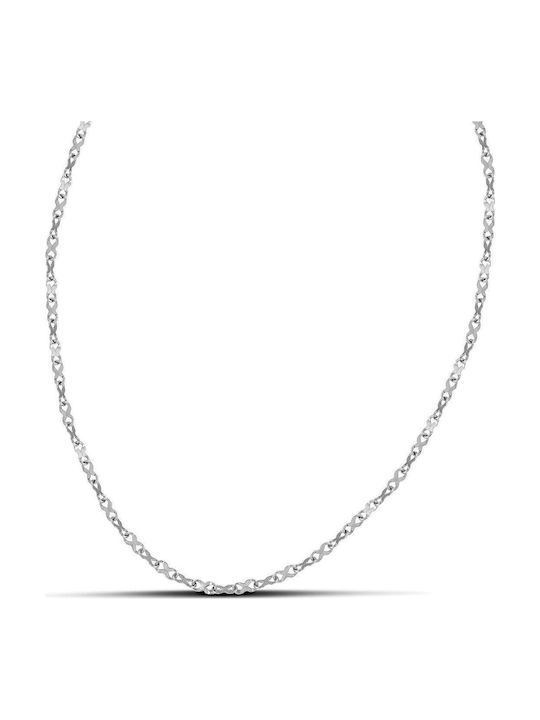 Themelidis Jewels Chain Neck made of Stainless Steel Thin Thickness 2.6mm and Length 45cm
