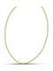 Themelidis Jewels Chain Neck made of Stainless Steel Gold-plated Thin Thickness 2.5mm and Length 45cm