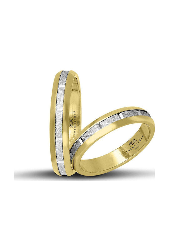 Themelidis Jewels Σετ Βέρες 14Κ με Ματ Φινίρισμα