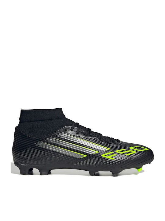 adidas F50 League Mid FG/MG Football Shoes with Cleats Black adidas F50 League Mid FG/MG Football Shoes with Cleats Black