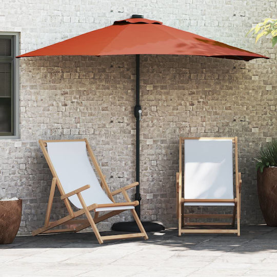 Hängender Aluminium-Garten- und Terrassen-Sonnenschirm Orange 2,94x1,5xHöhe 2,24 m