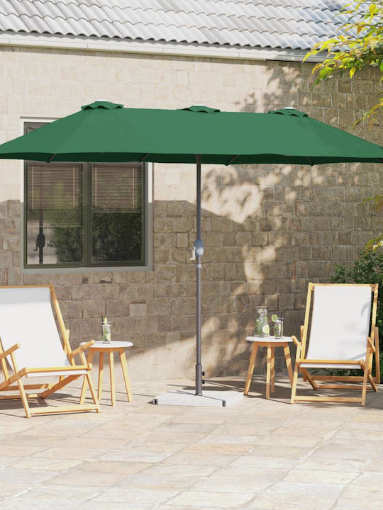 Aluminium Garten- und Terrassen-Sonnenschirm Grüne 3,8x1,96xHöhe 2,35 m
