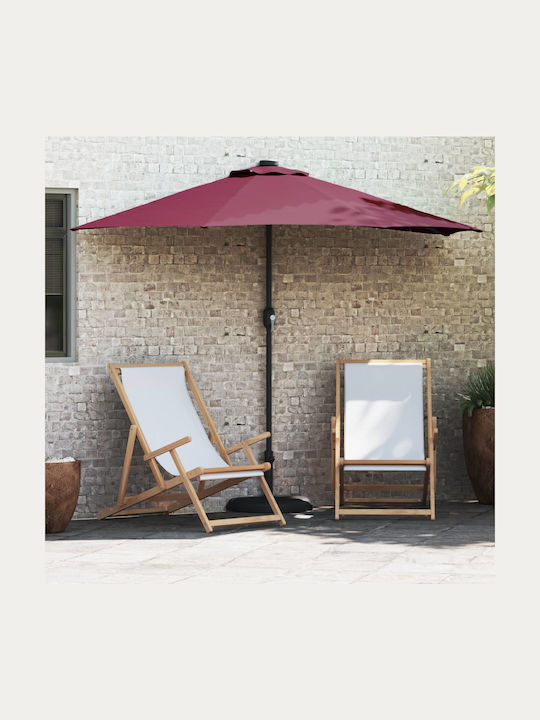 Hanging Aluminum Burgundy 2.94x1.5m Garden & Terrace Parasol