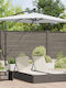 Hanging Metal Beige Parasol 2.94x2xH2.54m